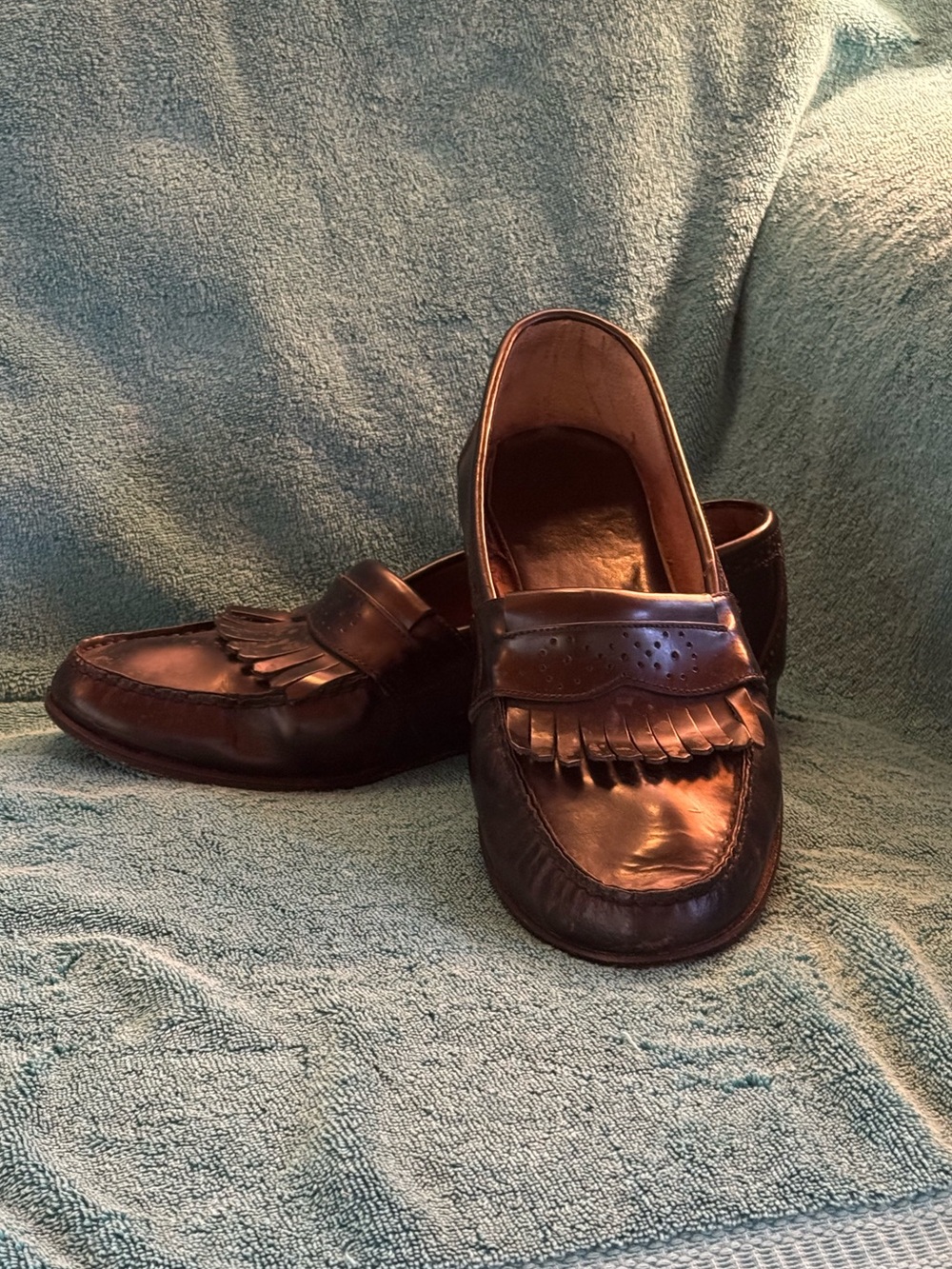Men’s Leather Loafers Brogue Kiltie Fringe Made In Italy